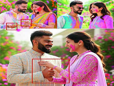 Bust Fake News With Bangalore Mirror: Images showing Virat Kohli and Anushka Sharma playing holi are AI-generated