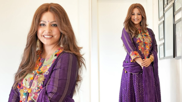 Purple Embroidered Salwar Suit