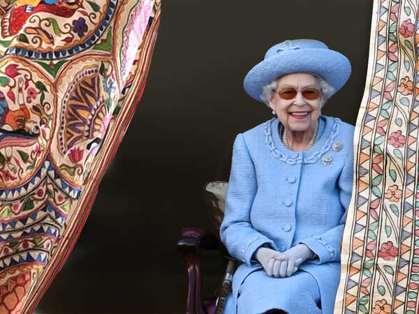 How Queen Elizabeth’s face was kantha-stitched on a Royal Ascot saree 