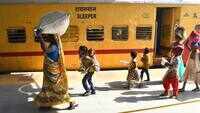 Migrant workers sent back to their native place in Uttar Pradesh from Maharashtra in a special train 