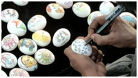 Chennai artist sketches on 100 egg shells to raise awareness against COVID-19 
