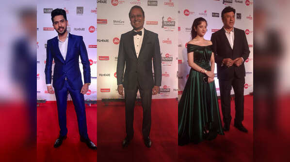 Times Group Managing Director Vineet Jain, Anu Malik with daughter Anmol Malik and Armaan Malik dazzle the red carpet