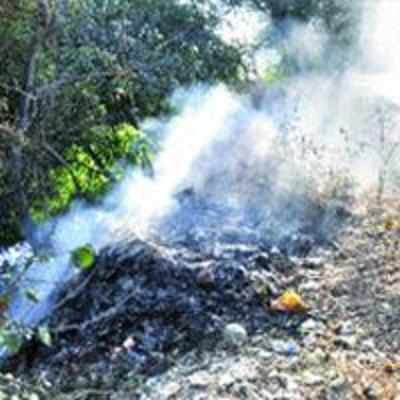 Smoke due to burning garbage troubles travellers
