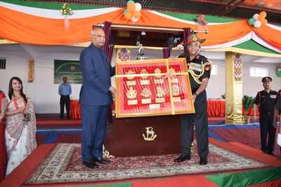 Prez Ram Nath Kovind visits Leh, presents President’s colours to Ladakh Regiment