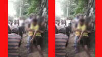 Shocking! Two youths tied to tree, beaten brutally with belts on suspicion being thieves 