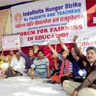 On hunger strike against fee hikes, parents refuse medical aid on Day 4