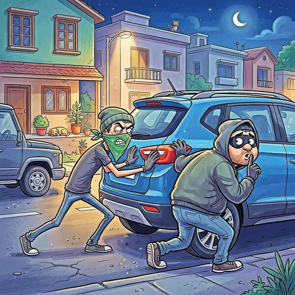 Ahmedabad: Thieves steal parked car by pushing it away stealthily in Naranpura