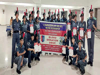 NCC cadets donate blood to Victoria Hospital