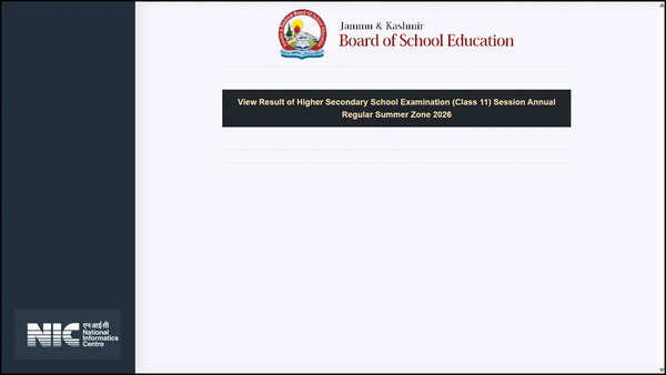 JKBOSE Class 11 result 2026 out at jkresults.nic.in, download marksheets here using roll number