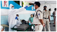 MP cops rehearse ahead of 74th Independence Day celebrations in Bhopal 