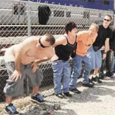 Californians bare bottoms for passing trains in ritual