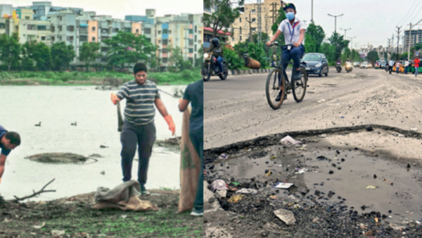 Hyderabad: Craters turn Radial Road into death trap, Nizampet locals relive trauma every day