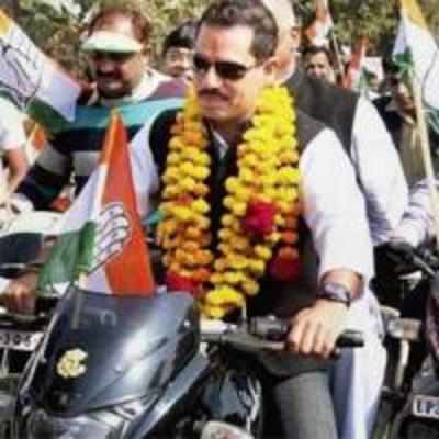 Poll officials stop Robert Vadra's rally