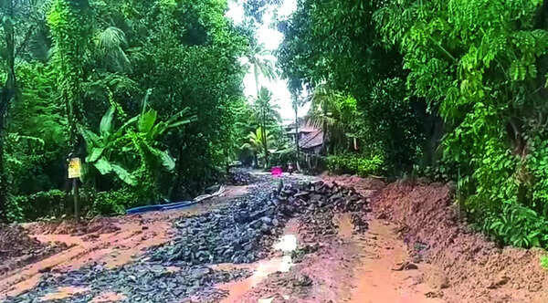 Repeated digging paves the way for rain to wreck Saligao-Pilerne Road