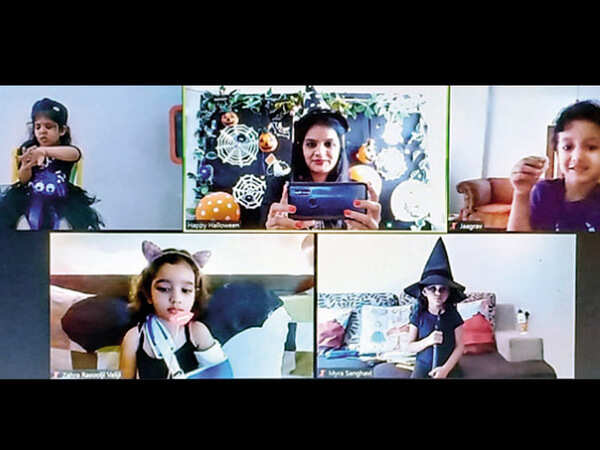 Children get their Halloween frights online amid pandemic