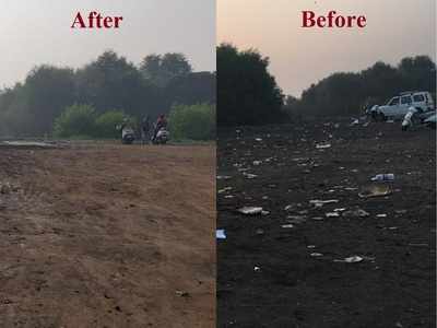 Thane: To protest against garbage dumping, cutting of mangroves, NGO volunteers, locals collect a tempo full of waste