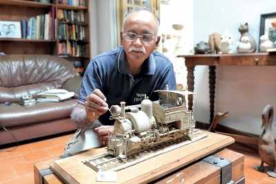 From building cardboard models to a garden railway and a transport museum, TR Raghunandan is trying to give the dying steam engine its due