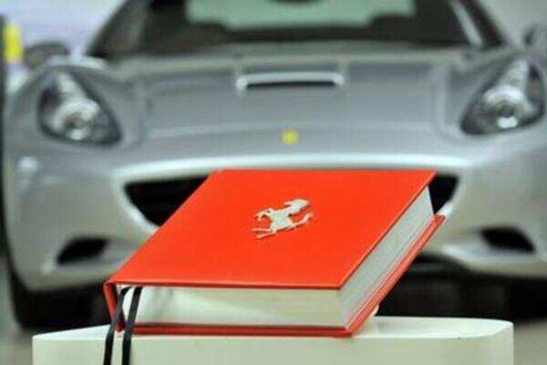 The history of Ferrari bound in a book