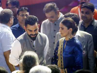 Virat Kohli gets stand named after him at Arun Jaitley stadium, Anushka Sharma kisses him as he gets emotional