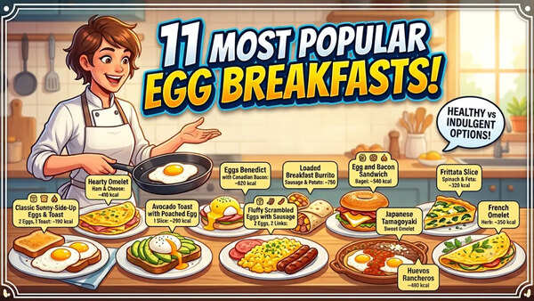 11 popular egg breakfast dishes and how many calories they have