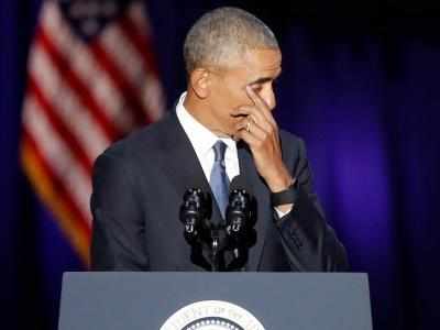 Tearful US President Barack Obama bids farewell with emotional speech