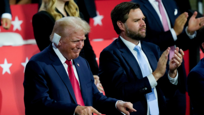 Donald Trump republican national convention: Trump, with ear bandaged ...