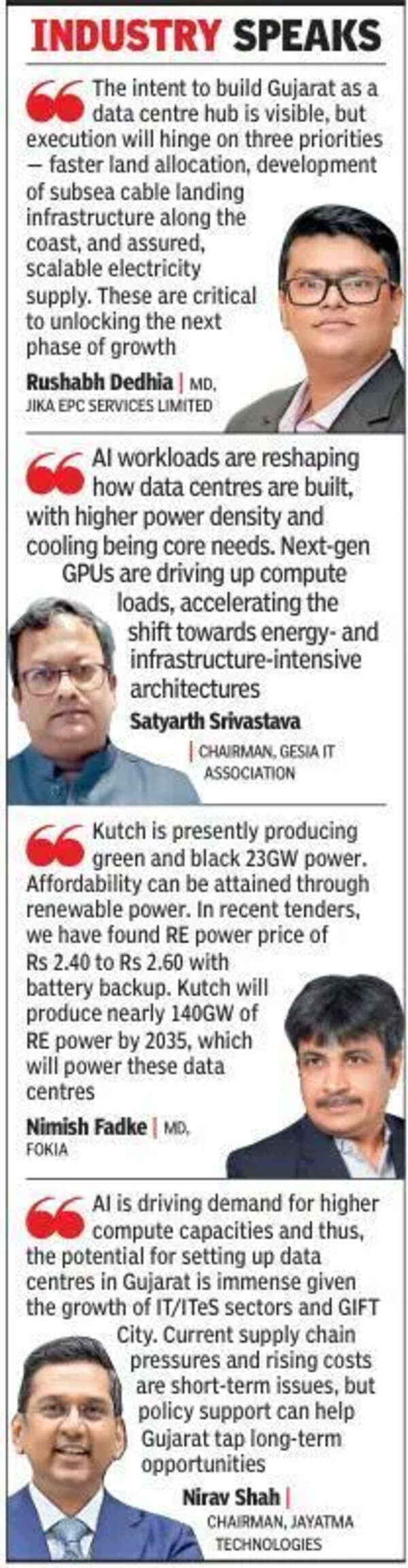 Times Dhandho: With bytes, servers and solar power, Gujarat bets big on data centres