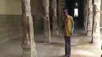 Tamil Nadu: Sanitisation being done in premises of Meenakshi Amman Temple 