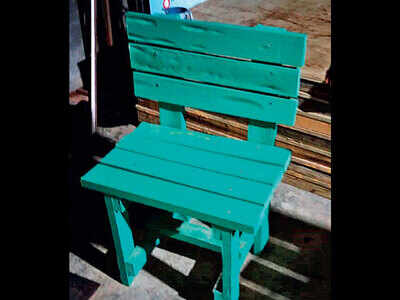 Now benches made of bottles, cans