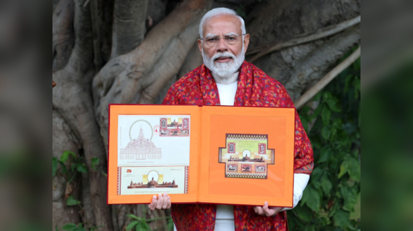 PM Modi unveils commemorative, book of stamps on Ayodhya Temple
