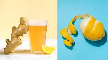 Lemon Peel Ginger Water Benefits Lemon peel and ginger water This morning Lemon Water and Ginger Water weight loss drink will shrink your waist