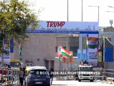 Entry gate at Motera stadium collapses ahead of US President Donald Trump's visit