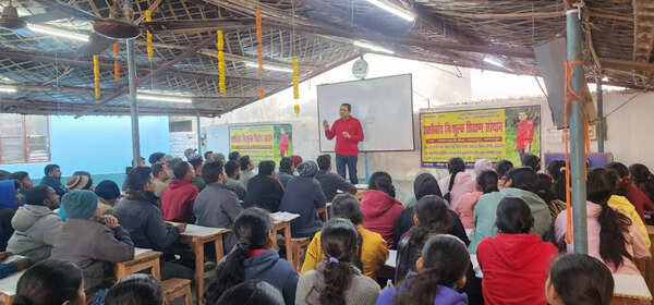 Inside a bamboo hut in Bhagalpur, a free classroom for govt job aspirants