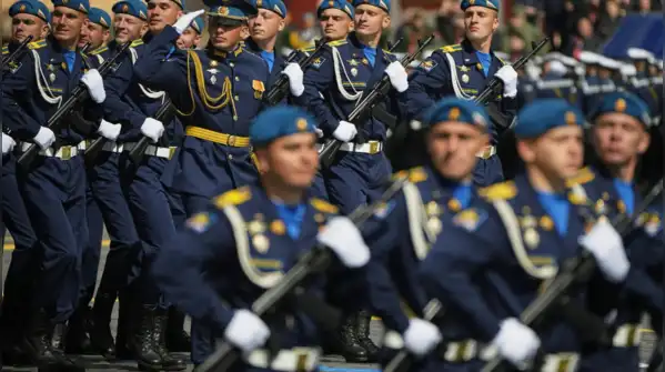 Russian Troops March Through Red Square