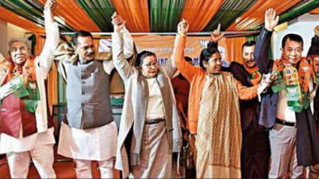 Manipur elections 2022: Ex-Congress MLA Surchandra Singh, lone TMC legislator Tongbram Robindro Singh join BJP