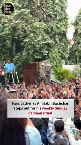 Amitabh Bachchan Greets Fans During His Sunday Darshan Ritual