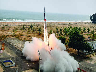 First privately built Indian space rocket launches