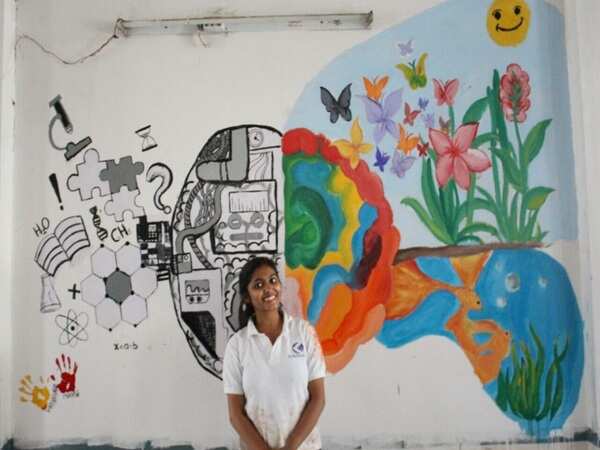 Volunteers paint 'drab' MP govt school walls with vibrant colours