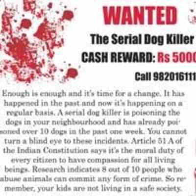Reward to nab dog killers