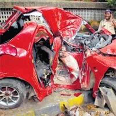 Speeding car hits pole; two occupants dead, 2 injured
