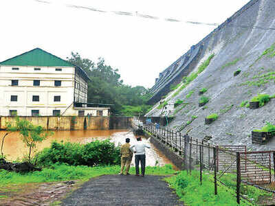 Cracks manifest in Bhatghar Dam Cracks manifest in Bhatghar Dam