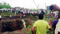 Crocodile rescued from a well in Karnataka's Belagavi 