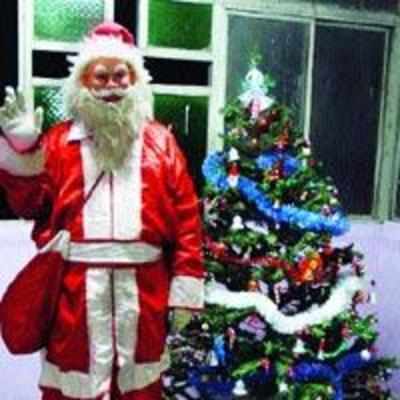 Playing Santa Claus to kids and adults
