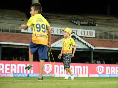 As MS Dhoni-led CSK continue their victory run, the 'cubs' enjoy the celebrations