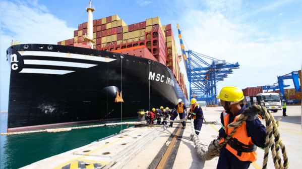India makes waves as MSC Irina, world’s largest cargo ship, docks at ...