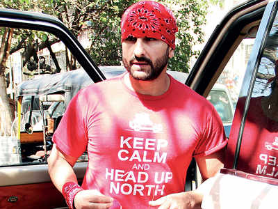 Saif Ali Khan makes a statement with his tee