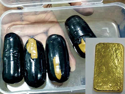 Smugglers hide Rs 32.37L gold in rectum, caught