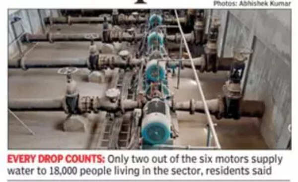 Only 2 of 6 motors functional: Water woes expose infra flaws in Gurgaon Sec 57