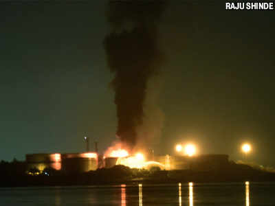 Massive fire at Jawahar Dweep, situation critical after high speed diesel caught fire at oil terminal