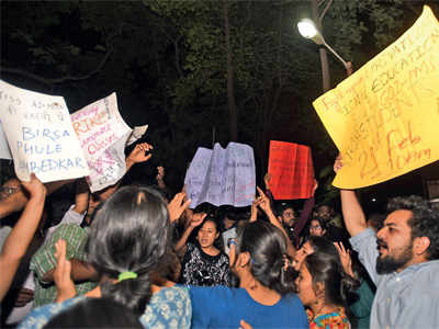 TISS students bar gates in late-evening protest